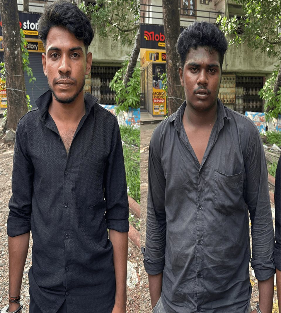 നഗരമധ്യത്തിലെ കവർച്ച 2 പ്രതികൾ പിടിയിൽ